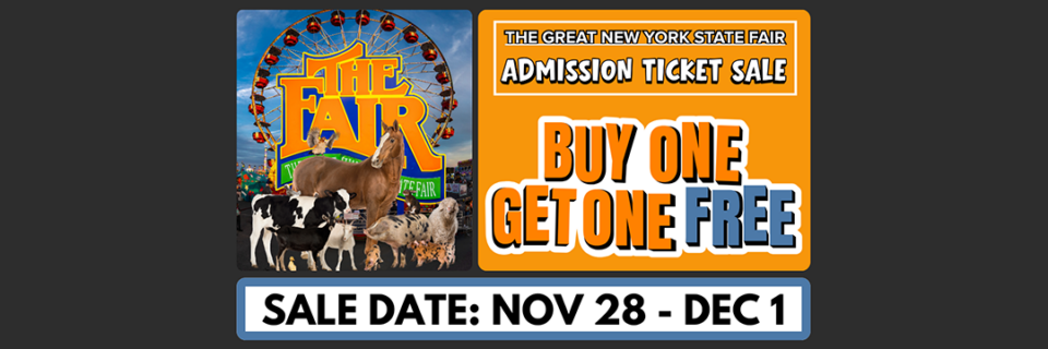 The Great New York State Fair Offers Limited-Time Holiday Sale for 2026 Fair!